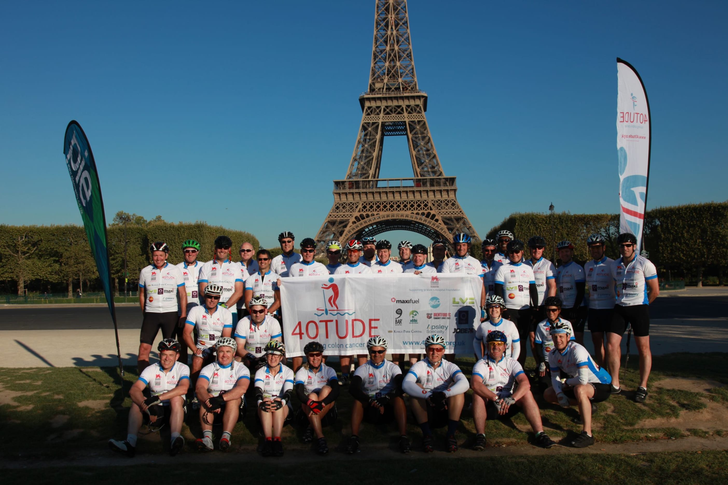40tude cyclists on Paris to London cycle challenge
