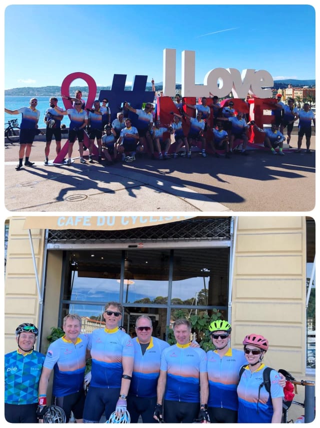 40tude cyclists on our Alpes Maritimes Cycle Challenge 