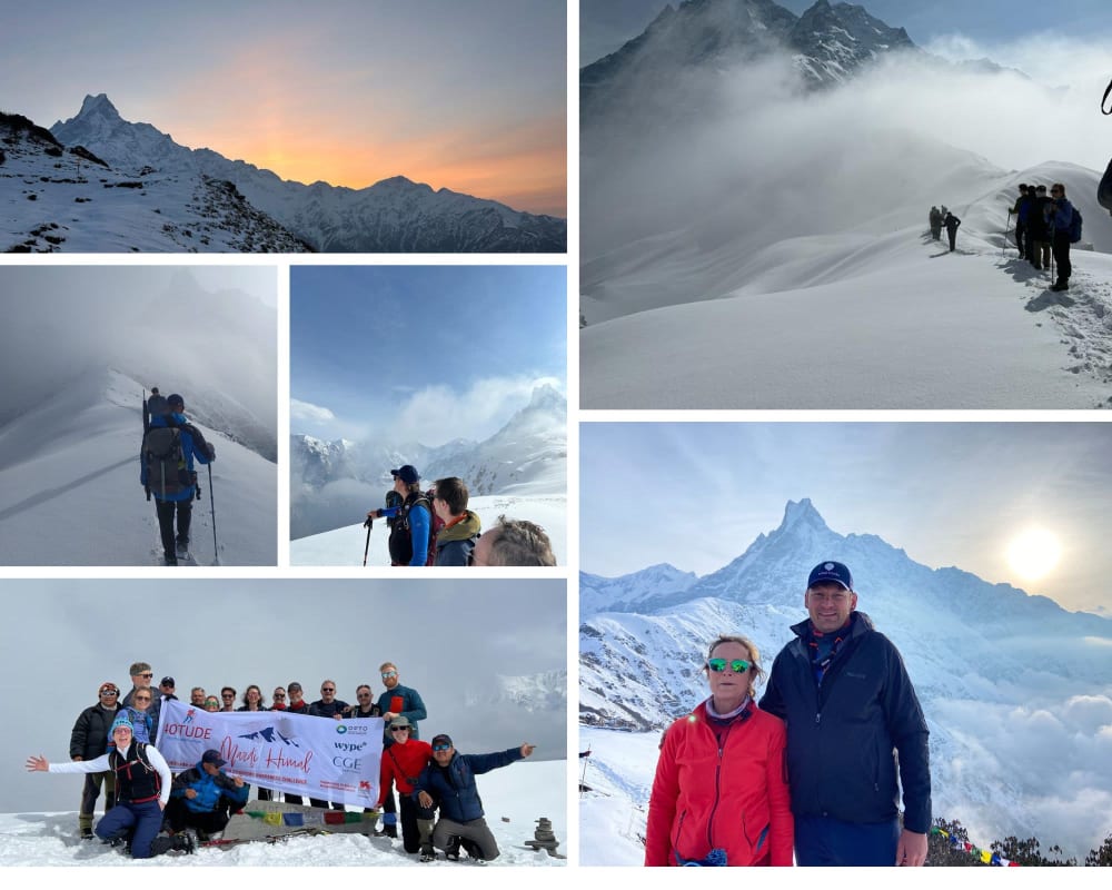 Photos show 40tude team at Mardi Himal Base Camp