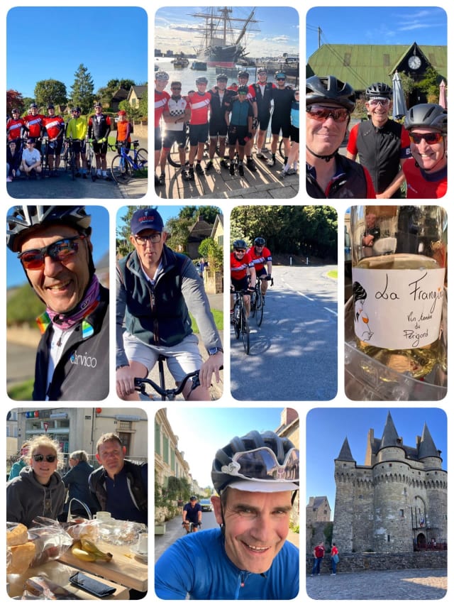 Photos of 1100 mile ride to France for 40tude